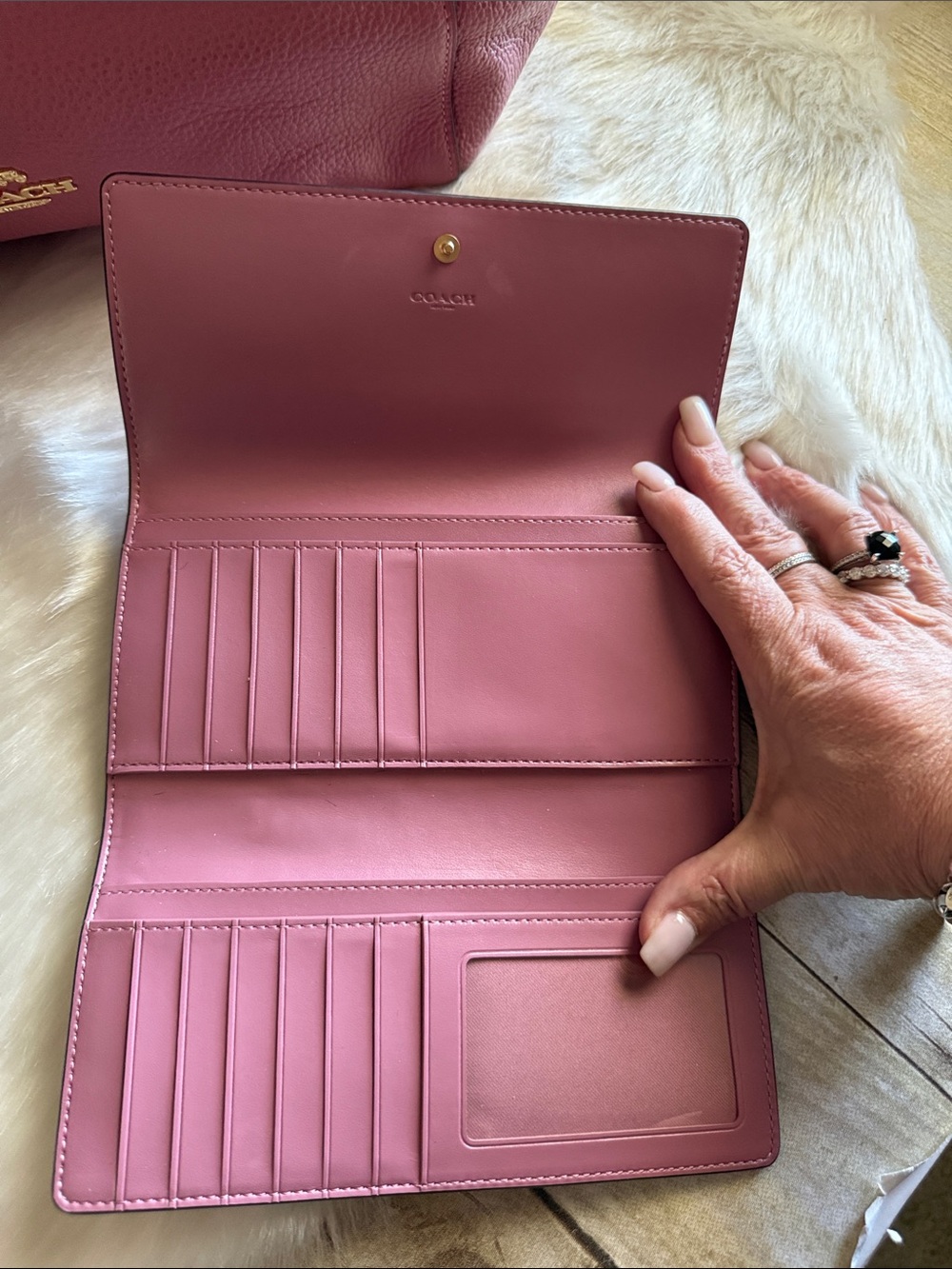 Coach Erin Peony Shoulder Bag, Coach Slim Envelope Peony Wallet & Coach Cosmetic - Picture 5 of 11